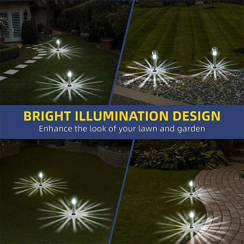 Luces solares para exteriores, lámpara de jardín con energía Solar, camino de paisaje impermeable al aire libre para Patio, césped, Patio, planta decorativa