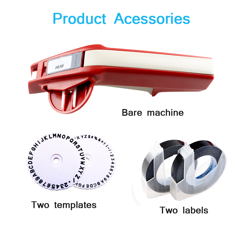Dymo 1610 Handleiding Label Maker voor 3D Embossing Plastic 1610 Handleiding Label Printers voor Dymo Handleiding Machine Makkelijk Te Maken label