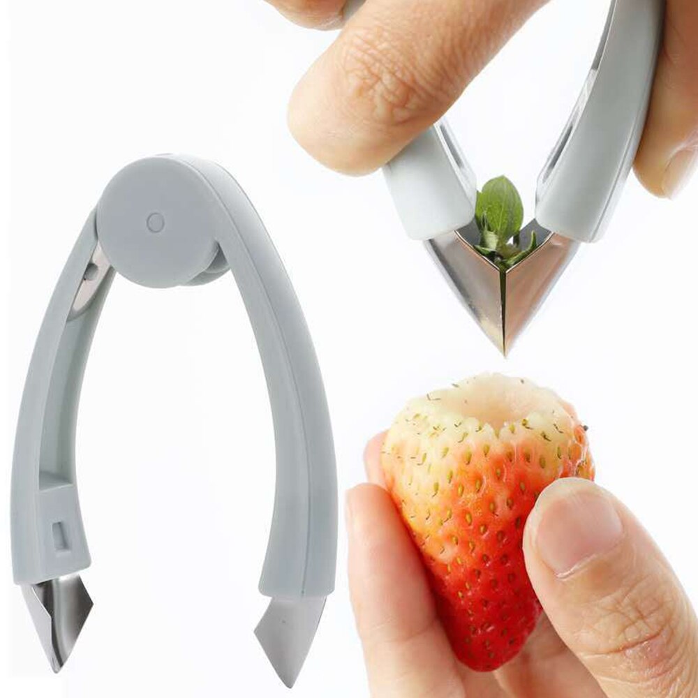 Rvs Pedicle Remover Stem Picker Ananas Eye Dunschiller Remover Clip Aardbei Tomaat Plukken Mes Thuis Keuken Tool