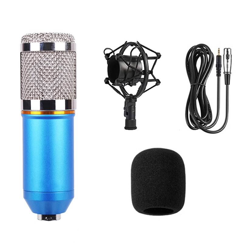 BM800 Condenser Microphone Voice Recording Microphone Kit: Shock Mount+Foam Cap+Cable As BM800 Recording Microphone: kit 4