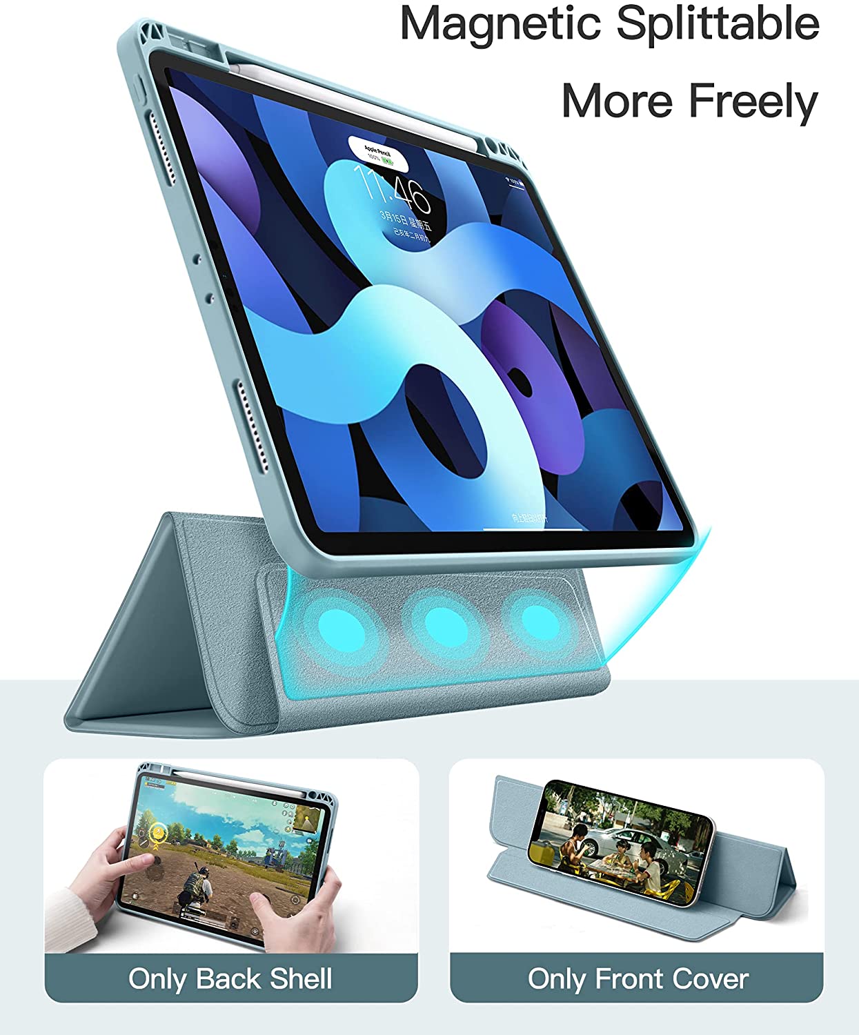 For iPad Air 4 Case for iPad Pro 11 12 9 Case Mini 6 for iPad 10.2 7th 8th 9 generation Case Pro 12.9 Cover funda
