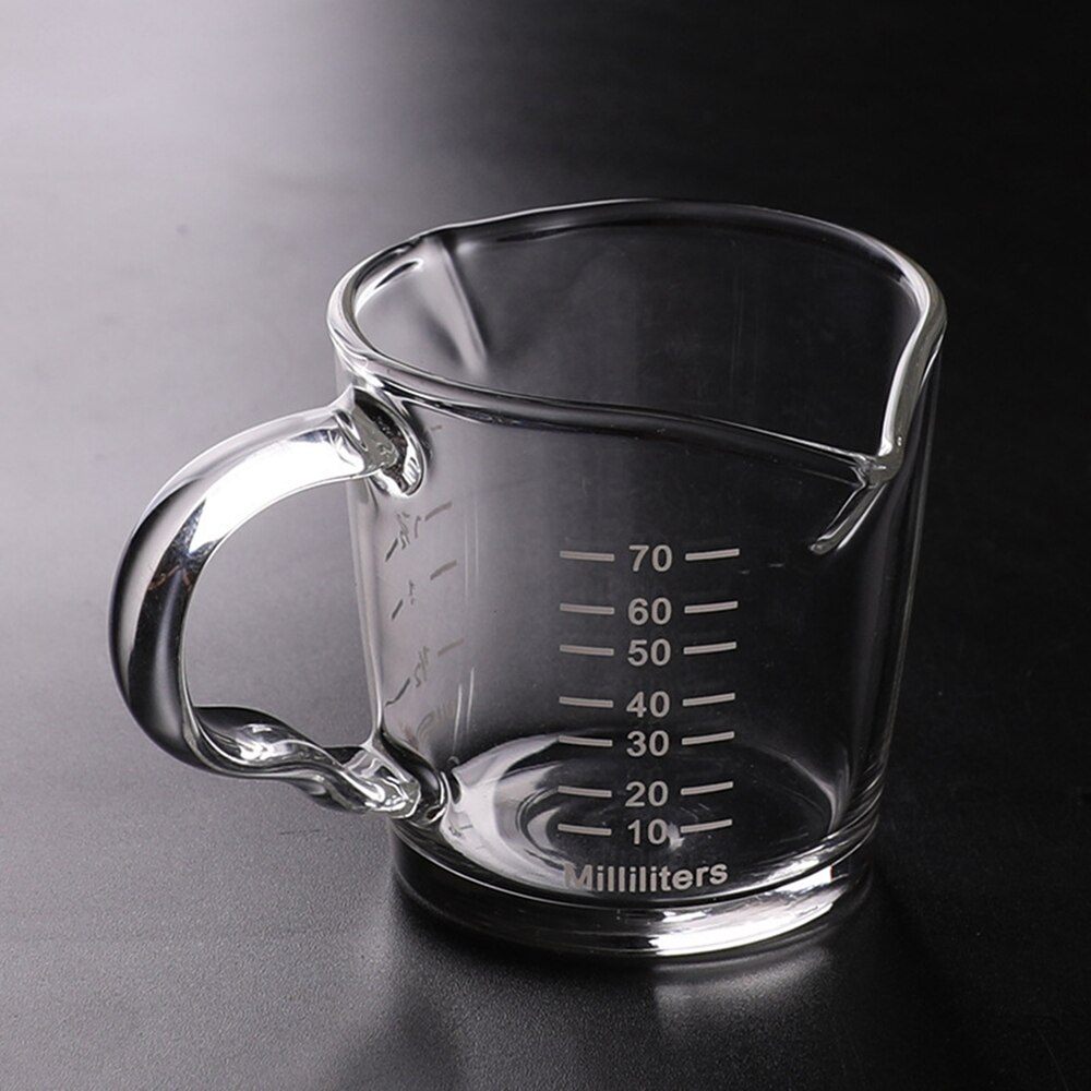 Lasinen mittakuppi asteikolla paksupohjainen lasisuu maitokuppi espresso shot lasi lasi unssi kuppi mittakannu