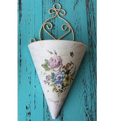 Garden Supplies Plastic Wall Hanging Flower Vase Pot Vintage Planter Flower Hanging Vase Garden Home Decoration Flower Basket: Peony