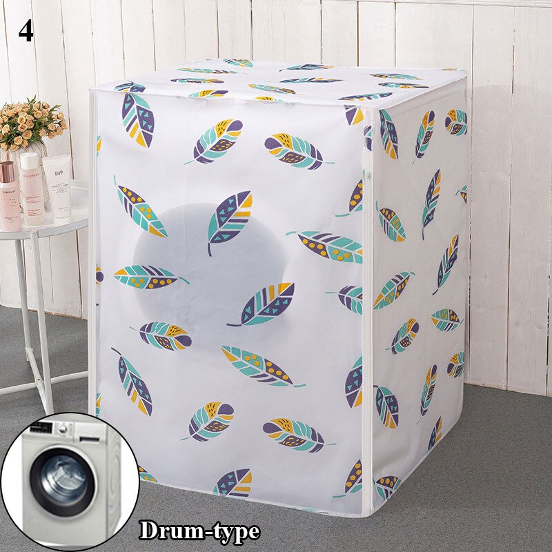 Housse de Protection pour Machine à laver, imprimé géométrique, Protection contre la poussière, étui étanche pour Machine à laver/chargement frontal: 4