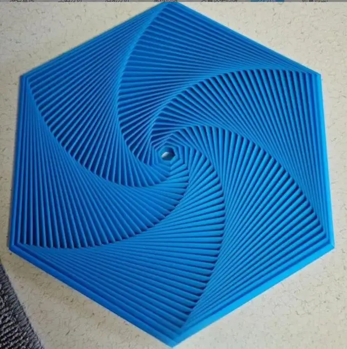 3D-stampato frattale agitarsi esagono 3D Stampato Esagonale Giocattoli Antistress Esagonale Anello Fractale Esagonale spirale Cambia Giocattoli: L / prugna