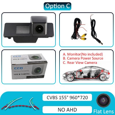 Naviunit 180 ° Ahd 1920X1080P Speciale Voertuig Achteruitrijcamera Voor Chevrolet Aveo Trailblazer Cruze Wagon Opel mokka Cadill Auto: Dynamic-155 de