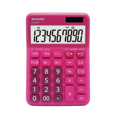 Sharp EL-M334 Mode Kantoor Rekenmachine Solar Leuke Cartoon Kleine Draagbare Kantoor Financial Accounting Snoep Kleur: rose Red