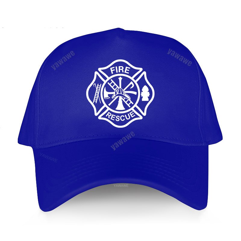 Fire Rescue Firefighter Baseball Caps Adjustable Caps Unisex Cool Fireman Hats: blue