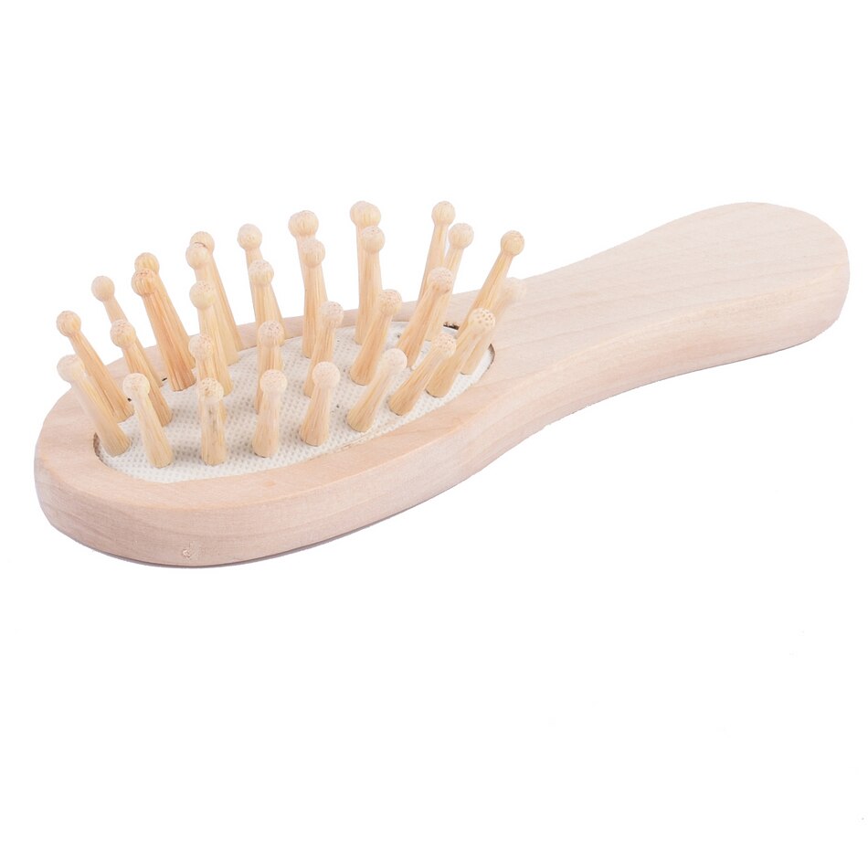 Mini Wooden Hair Vent Brush Brushes Hair Care and Beauty SPA Massager Massage Comb 17Y6