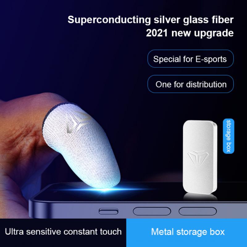 Manchettes de jeu pour doigts, gants anti-transpiration, respirants, pour jeux mobiles, écran tactile, 2 pièces