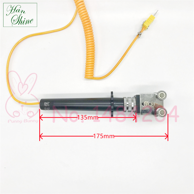 Type K Roller Surface Thermocouple -50°C ~ 500°C Handheld Contact Temperature Sensor for Moving or Rotating Surfaces