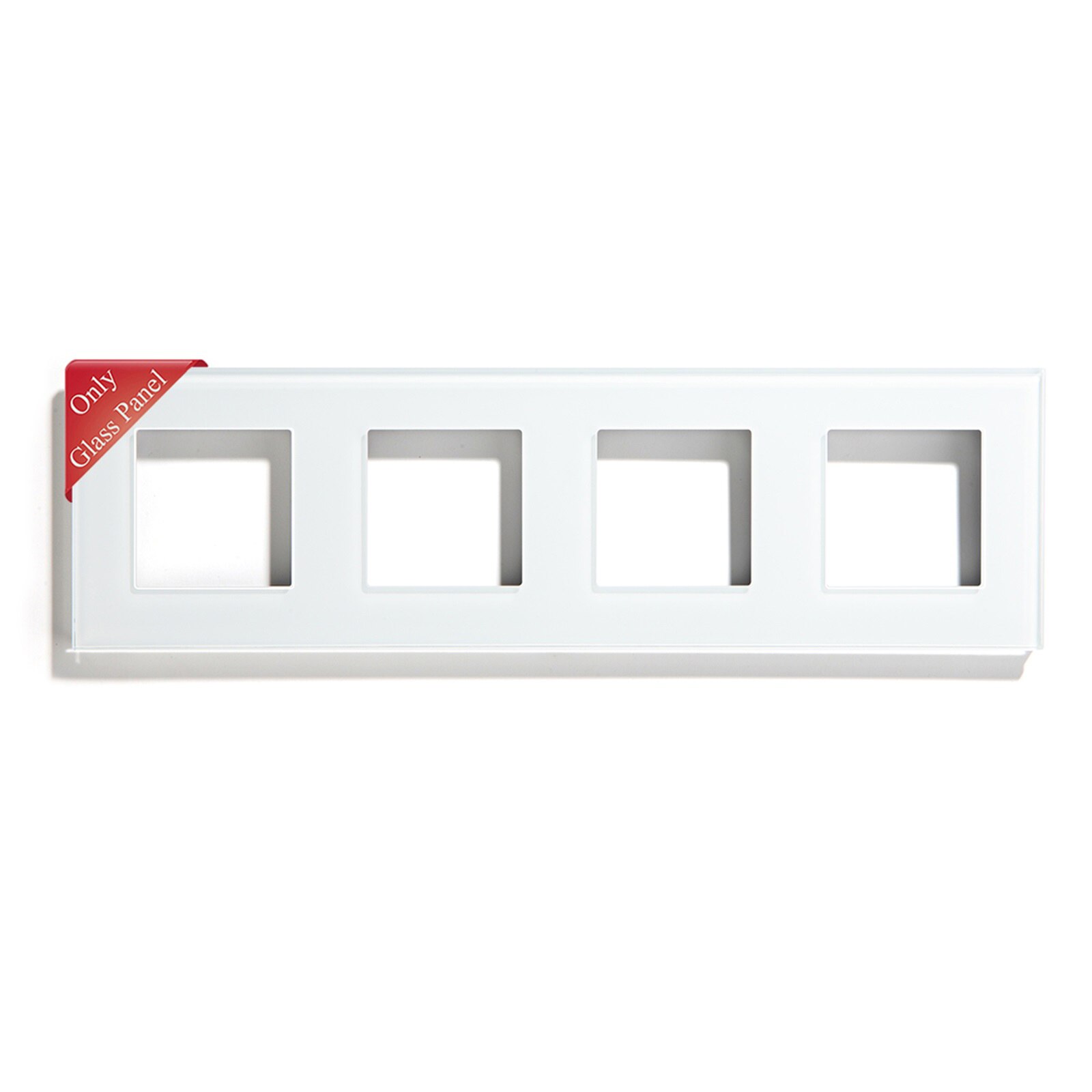 BSEED Crystal Glass UK EU Standard 86 157 228 299 mm Single Double Triple Fourfold Glass Frame White Glass Frame Only: White 4 Frame