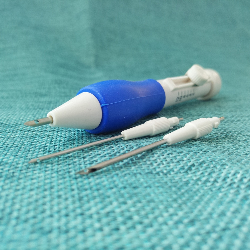 Magisk broderi pen gør det selv håndværk magisk broderi pen sæt gør det selv 3 udskiftelige punch nåle sytilbehør