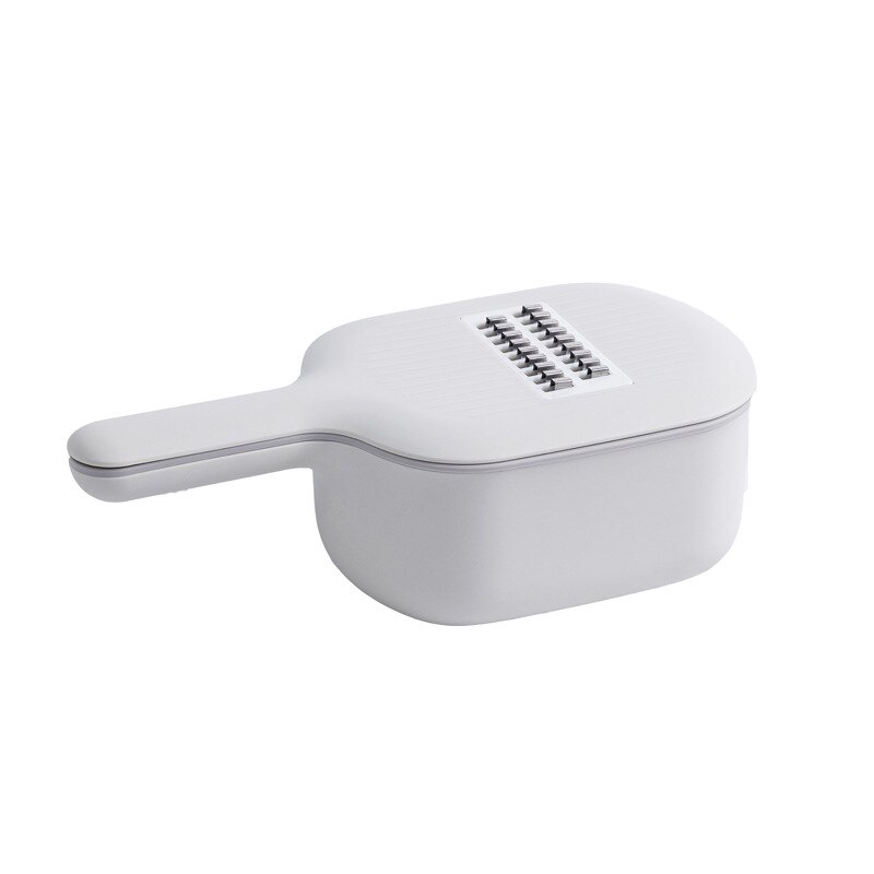 Jordan Judy-cuenco cortador de frutas y verduras, pelador multifuncional, rallador de cocina con escurridor, rebanador para comida, Hogar Inteligente: Gris claro