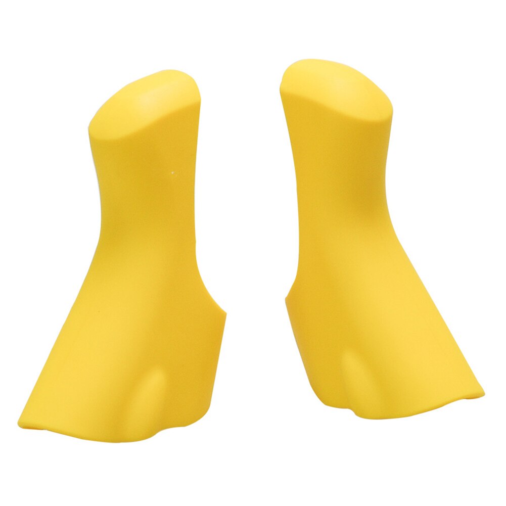 Palanca de cambios para bicicleta de carretera cubierta de soporte de palanca de freno de silicona elástica, palanca de cambios bicicleta para Shimano , accesorios de repuesto para ciclismo: Yellow