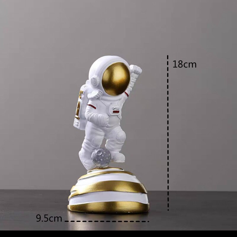 Nordisk harpiks astronaut skulptur figur søte nøkler lagring håndverk skrivebord moderne rom dekorasjon tilbehør hjem: 10