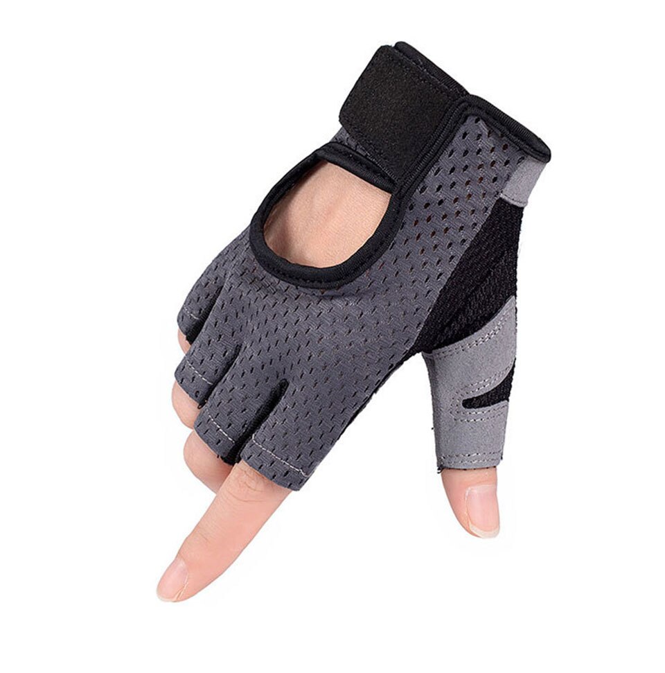 1 coppia Donne Degli Uomini Palestra Mezza Finger Gloves Sport Fitness Esercizio di Formazione Guanti di supporto Polso Anti-Resistenza Allo Scivolamento Guanti di Sollevamento Pesi