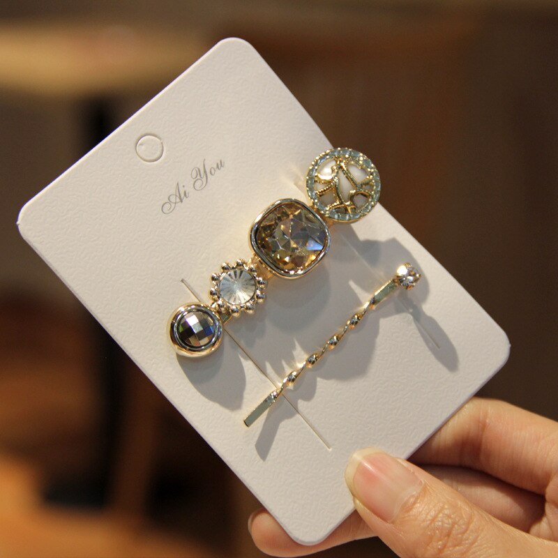 4 stijl Luxe kristal parel haar clip Gold haarspelden voor vrouwen sieraden accessoires: G2