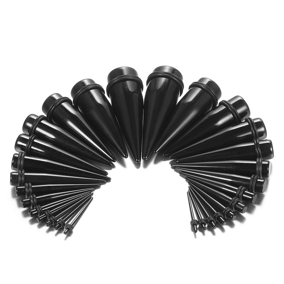 2 unids/lote pendiente acrílico cono carne túnel oreja anillos Piercing camilla expansor estiramiento enchufe joyería del cuerpo 1,6 MM-20 MM