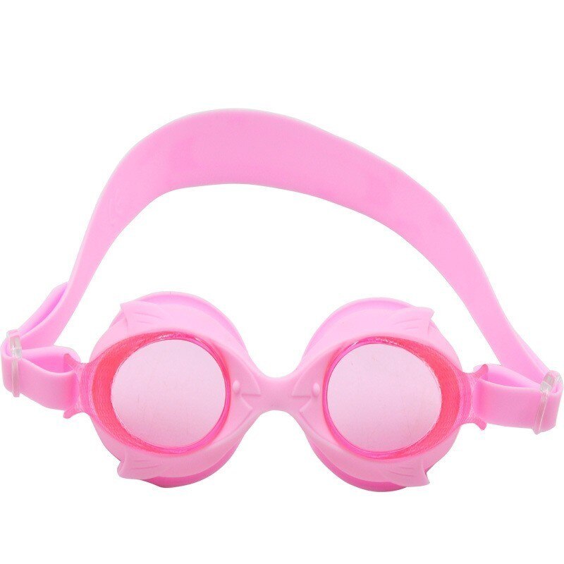 Anti-fog Kinderen Zwembril Cartoon Vis Waterdichte Siliconen Kinderen Jongens Meisjes Water Bril Sport Swim Eyewear: Pink