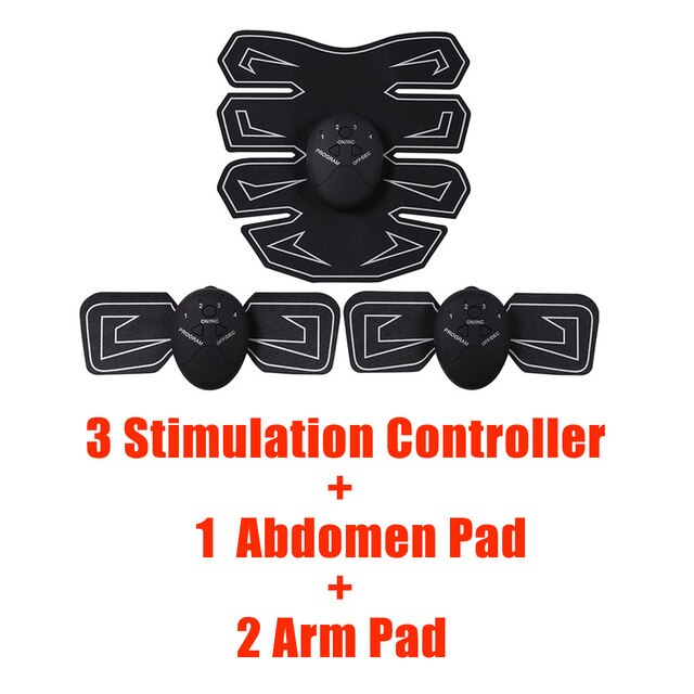 Abdominal Muscle Patches Lazy People Fitness Stickers Intelligent Fitness Instrument Outdoor Office Household Fitness Equipment: 1 Abdomen 2 arm pad