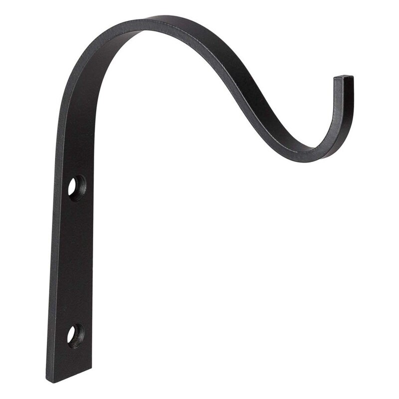 Hanging Basket Brackets Wrought Iron Wall Hooks for Planter Lantern Coat, Set of 4