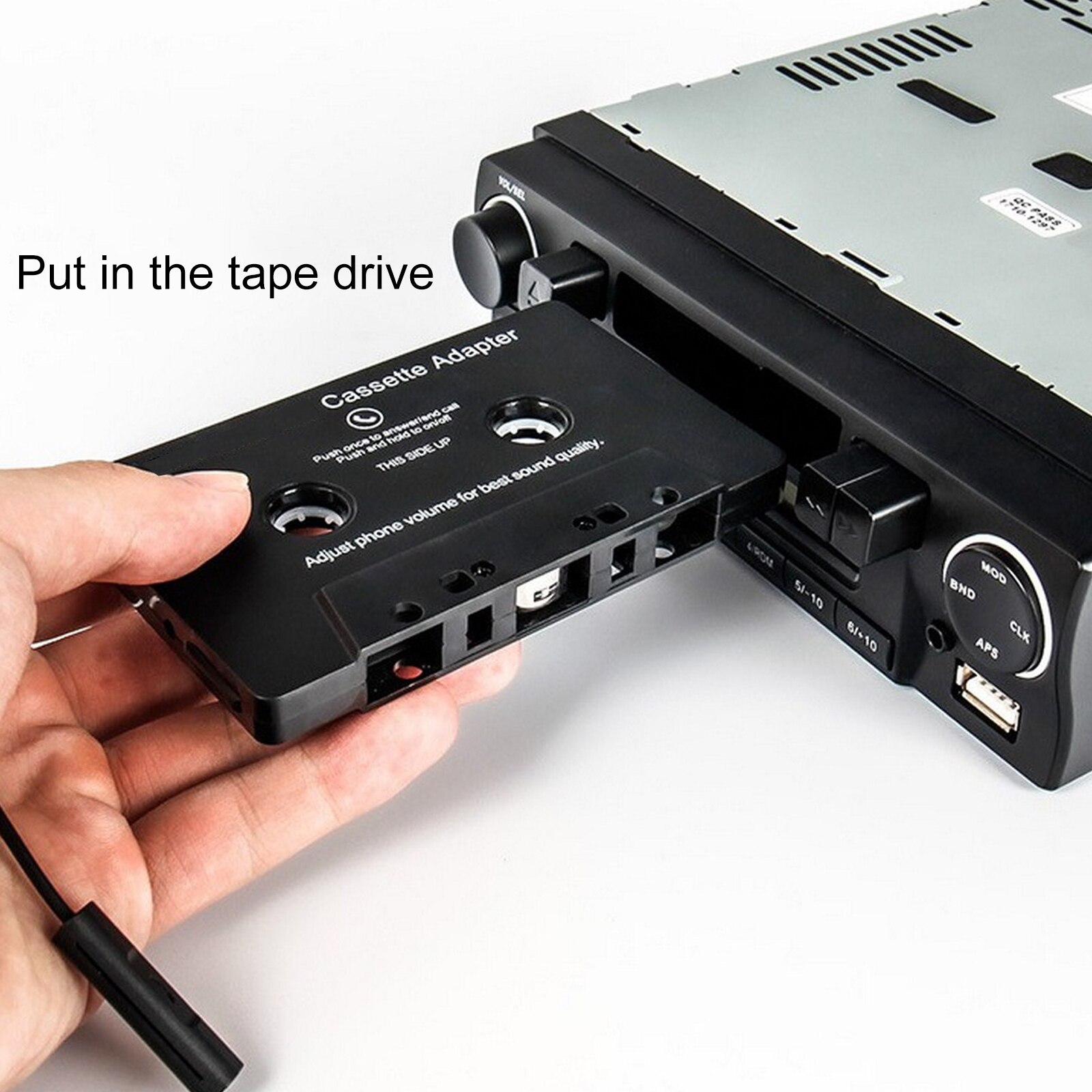 Coche cinta convertidor Bluetooth receptor Mp3/sbc/estéreo de Audio estéreo Aux cinta de música de coche reproductor de Cassette teléfono grabador