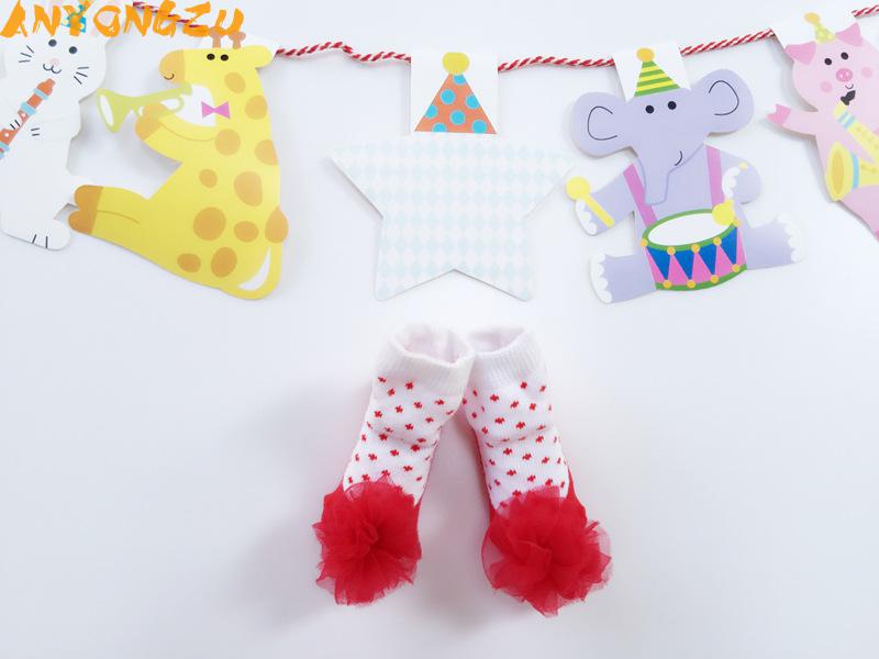 Baby Socks Spring Summer Girls Novelty Point Jacquard Bud Silk Girl Baby Dancing Sock 0 -12 Month 3pair/lot