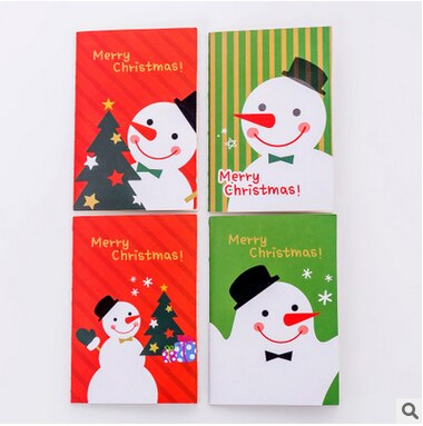 1 stk korea brevpapir lommeplanlægere sød tegneserie jul julemanden elg træ notesbog skole studerende barn præmie: Kaffe