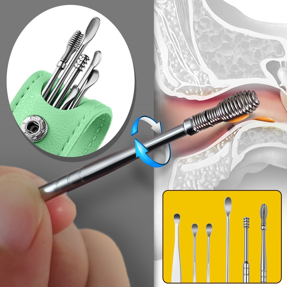 Ear Wax Cleaner Earwax Removal Tool Pick Digging Artifact Earpick Cleaning Ears Remover For Clean Your Kit Tools Stick Personal
