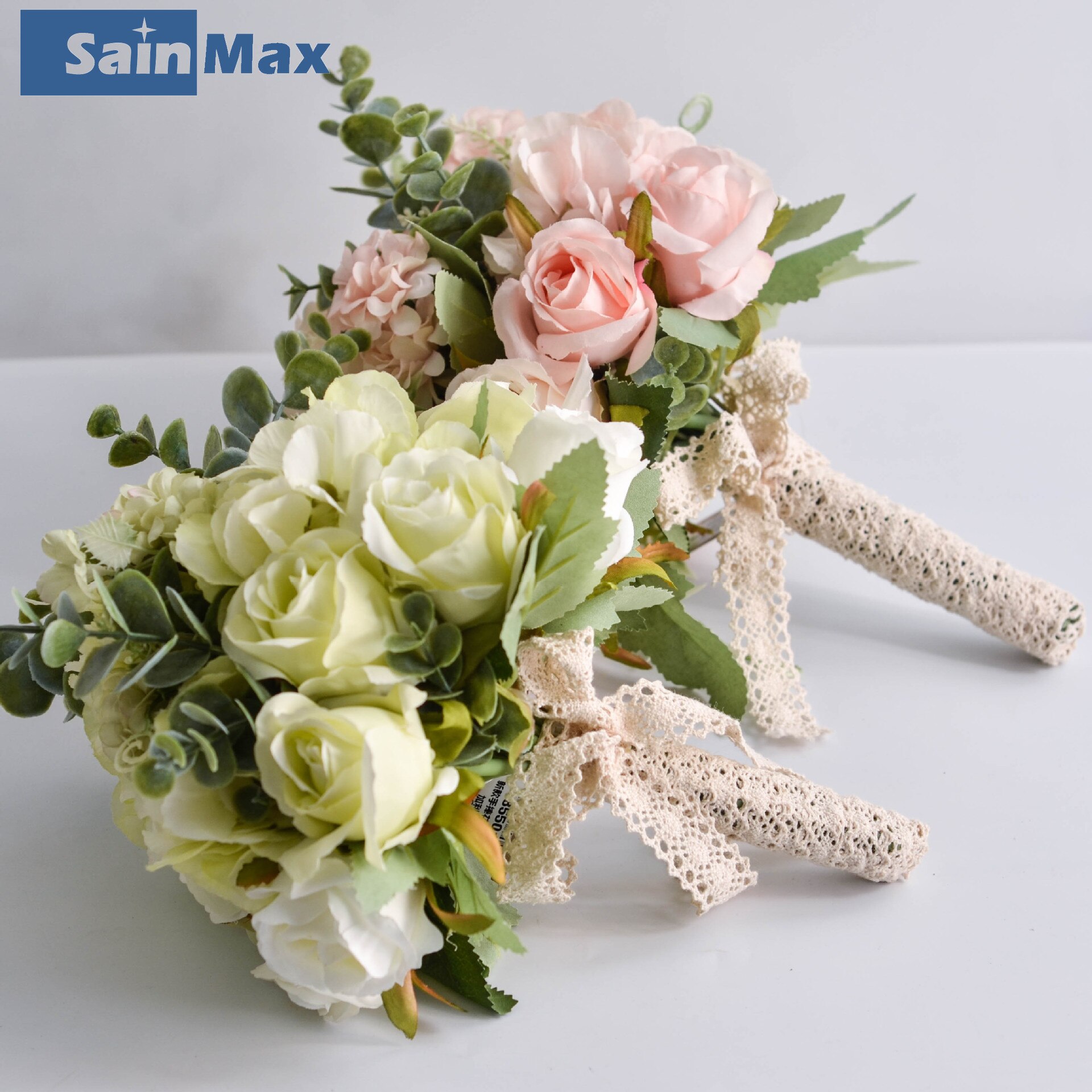 Sain Max mariage Bouquet mariée tenir des fleurs Rose fête mariage photographie fleur artificielle