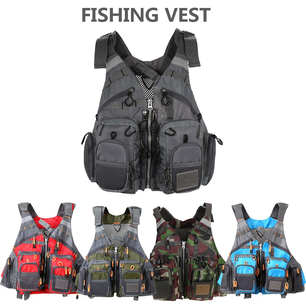 Men'S And Women'S Fishing Life Vest Outdoor Water Sports Safety Life Jacket Marine Fishing Life Vest Fishing Backpack