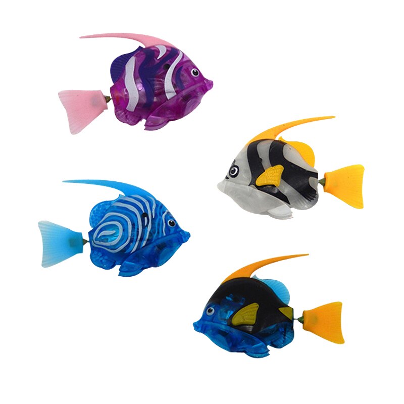 Grappig Zwemmen Knipperende Elektronische Huisdier Elektrische Lichtgevende Vis Robotic Pet Voor Vissen Tank Decorating Vis Kinderen Water Speelgoed