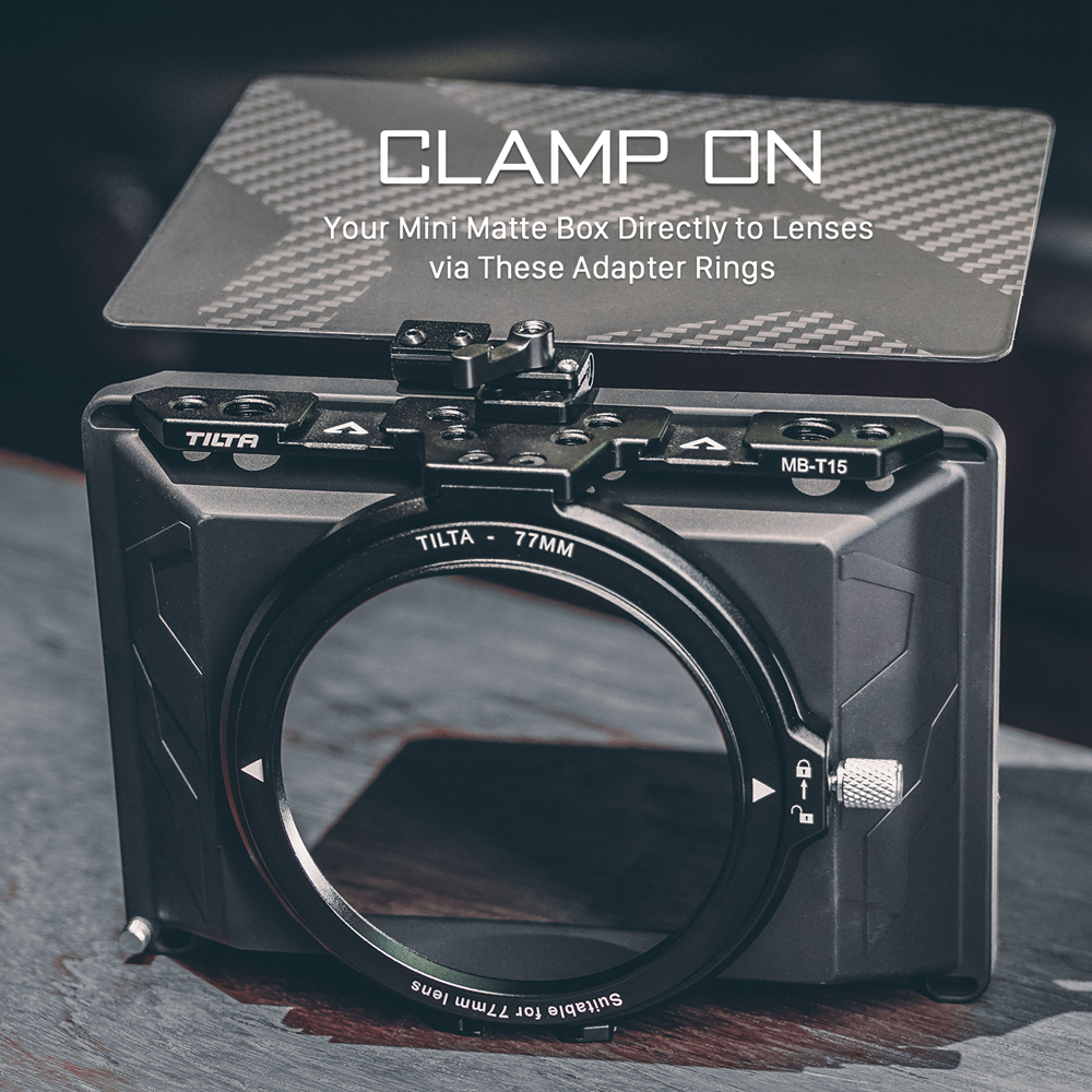 TILTA-anillo adaptador de MB-T15, anillo de lente para Mini Dslr, caja mate de 55mm 58mm 77mm 67mm 82mm 58mm 55mm 52mm 85mm 62mm