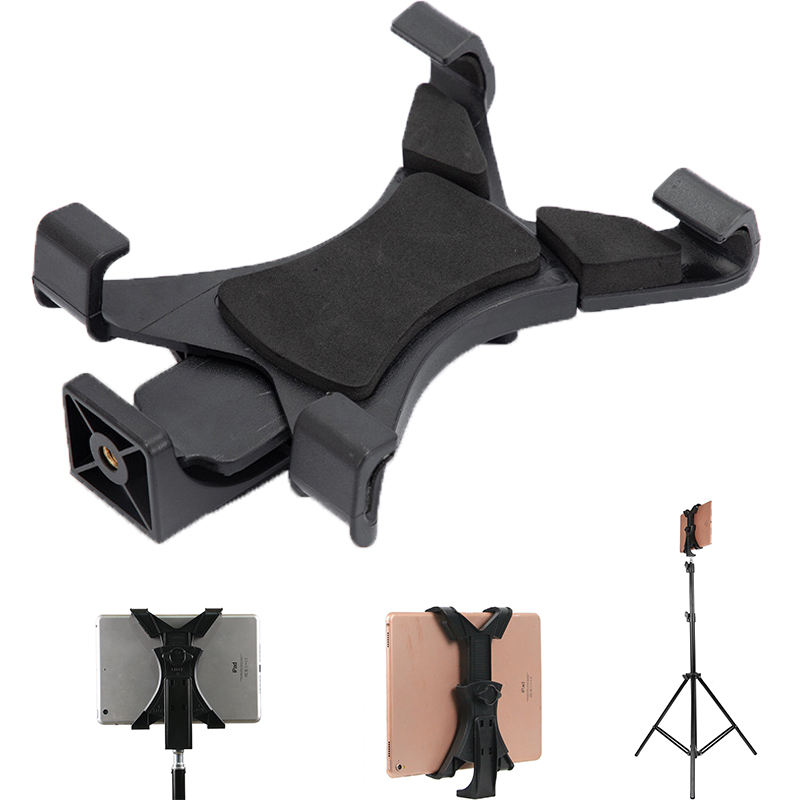 Uniwersalny zacisk do statywu do tabletu z adapterem gwintowym 1/4 "do iPad 2/3/4/Air/Air2/mini do uchwytu na telefon z tabletem Galaxy