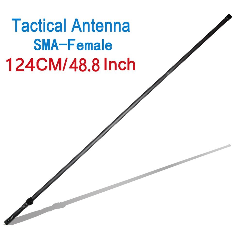 ABBREE SMA femelle 124CM double bande VHF/UHF pliable CS antenne tactique pour Baofeng UV-5R UV-82 Radio bidirectionnelle AR-F8