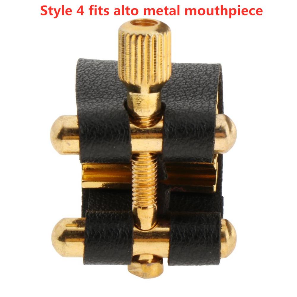 Saxophone Fastener Clip Alto Tenor Soprano Sax Ligatures Fastener Cap for Saxophone Clarinet Bakelite Mouthpiece: Dark Khaki