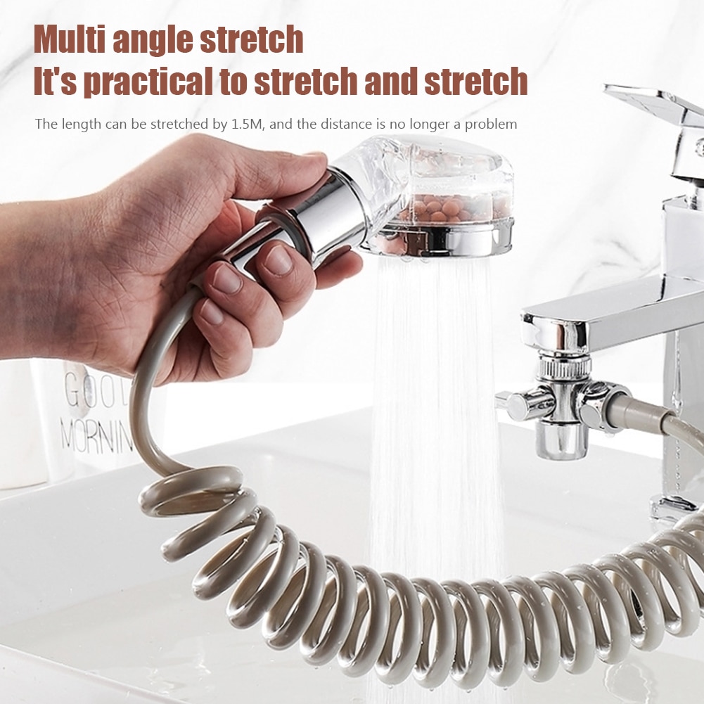 Multifunctionele kraan kraan douchekop badkamer sproeier afvoer filter slang afvoer filter slang gootsteen shampoo douchekop douche