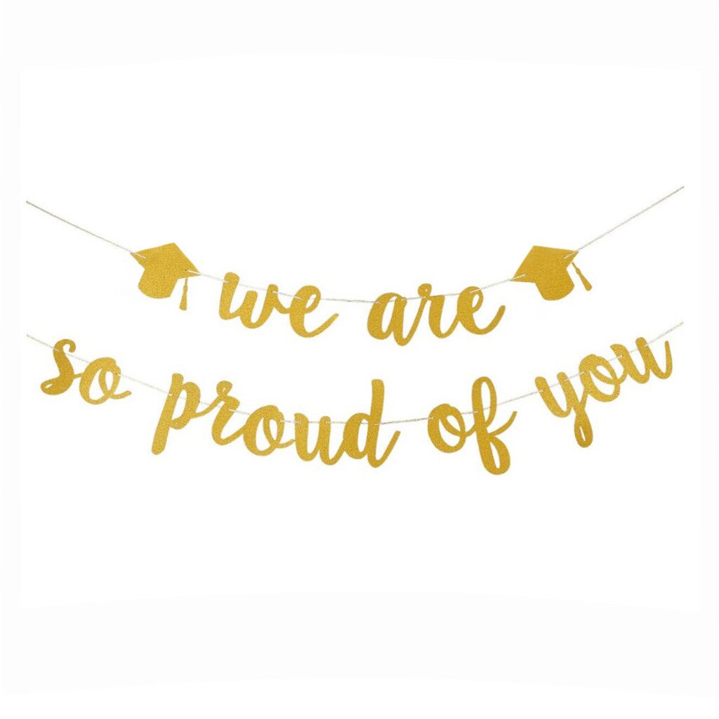 Adult Graduation Cap hat with Tassel Golden/Black Graduation banner party for High School and College: 9