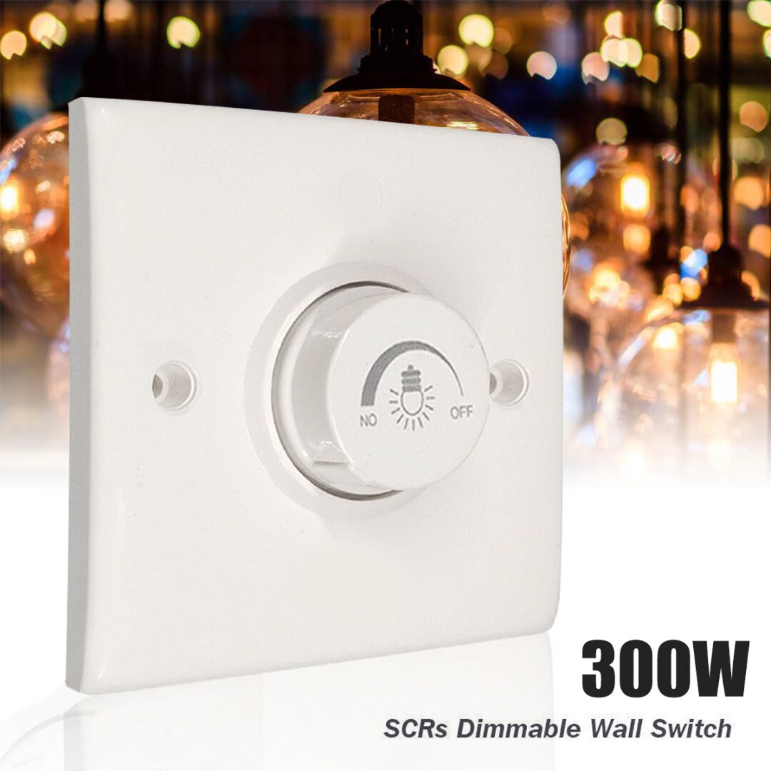 300W LED Light Switch Dimming Lamp Adjustable Brightness Controller Dimmer AC 200-240V