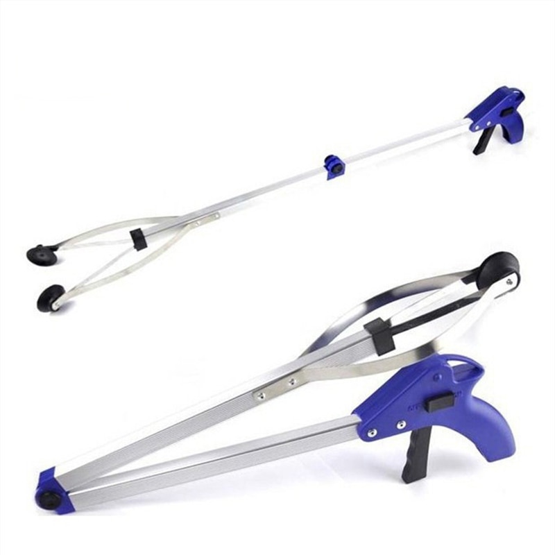 Folding Household Garbage Picker Alloy Trash Grabber Garbage Clip for Garden Leaves Waste Pick Up Tools Home Cleaning Supplies