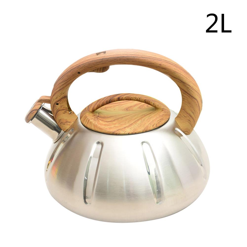 Rustfrit stål kedel husholdnings gaskomfur universal stor kapacitet fløjte kedel fløjte kedel 2/3l te elkedler: 2l