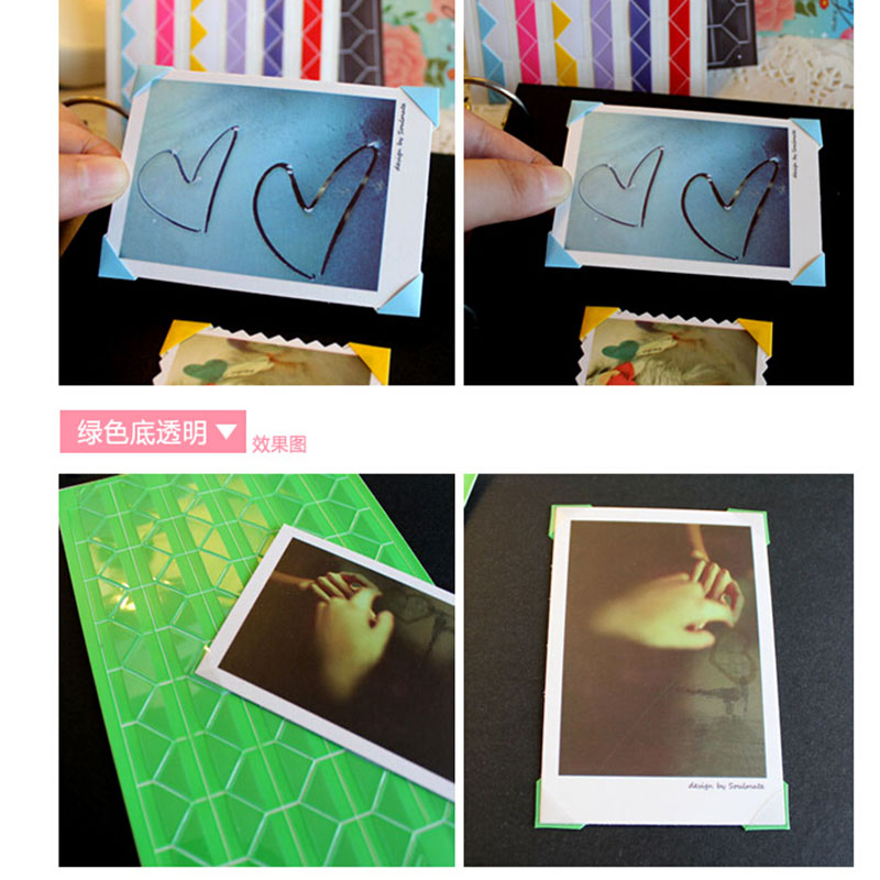 10 vellen per pak kleurrijke zelfklevende plakboek Fotoalbum Hoek Sticker