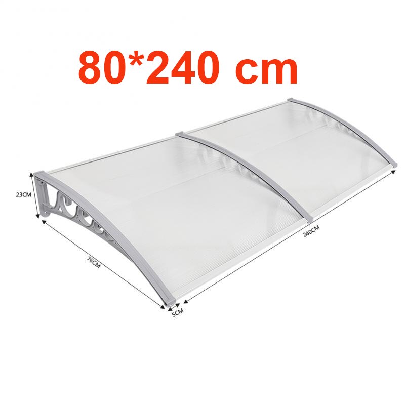Outdoor Balcony Awning Support Bracket Door Window Eaves Awning Holder Awning Plastic Steel Bracket - 5mm Bracket Slot Width: 80x240cm