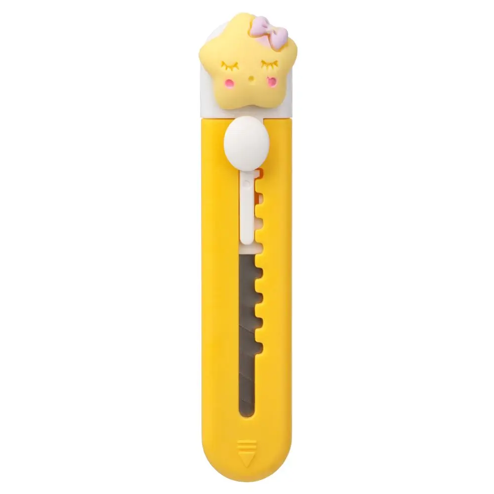 Mini cuchillo utilitario portátil con forma de pata de gato rosa, cortador retráctil, abridor de sobres, herramienta de corte de papel, suministros escolares y de oficina, 1 unidad