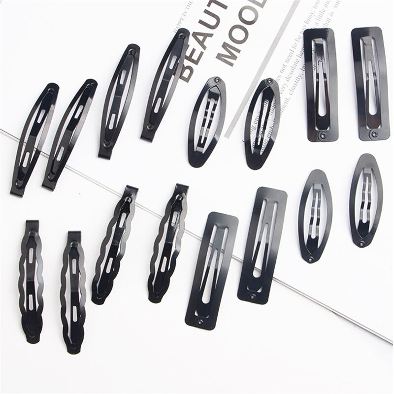 Lot de 20 accessoires pour cheveux de femme, coréenne, frange en alliage, pince à cheveux élégante pour coiffure, épingles latérales noires solides, ornements pour dame