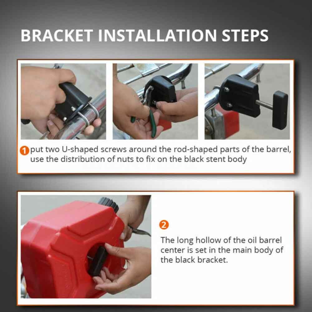 5L UTV Fuel Tank Gas Container Car Anti Static Jerry Can Motorcycle Backup Plastic With Mount Petrol ATV Portable Red