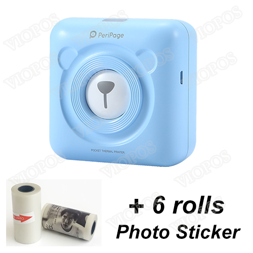 Mini Draagbare Bluetooth Draadloze Paper Photo Printer Pocket Thermische Afdrukken Usb Aansluiting