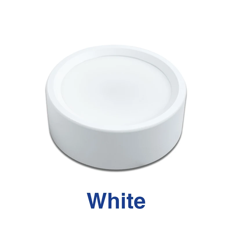 Led-downlight 9w 12w 15w 18w ac 220v-240v utenpåliggende taklampe rund led-panellamper spotlight baderom kjøkkenbelysning: Hvit / 18 w / Gul