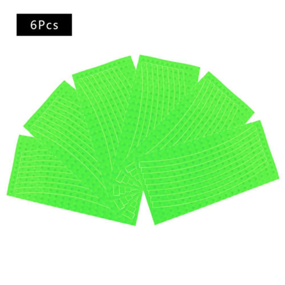 16 Strips Bike Sticker Decals Reflective Stickers Strip Bicycle Motorcycle Reflective Tape Sticker Bicycle Wheel Bike Accessorie